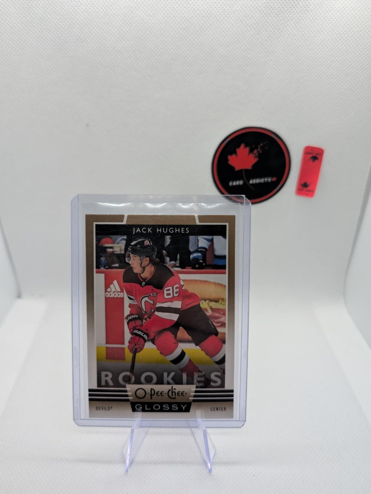 2019-20 O-Pee-Chee Glossy Bronze Jack Hughes Rookie #R-20 Devils