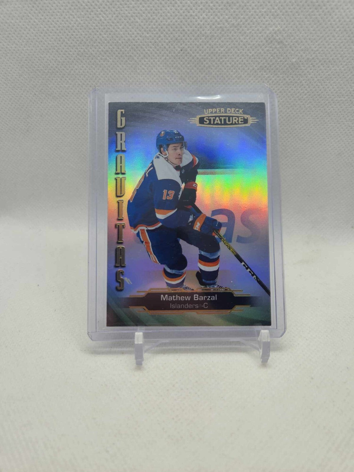 Mathew Barzal 2020-21 Upper Deck Stature Gravitas (SG) #G-15 New York Islanders