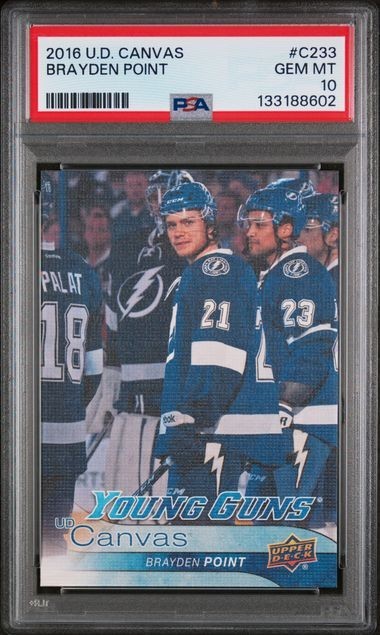 2016-17 Upper Deck Brayden Point Young Guns Canvas Rookie PSA 10 Mint