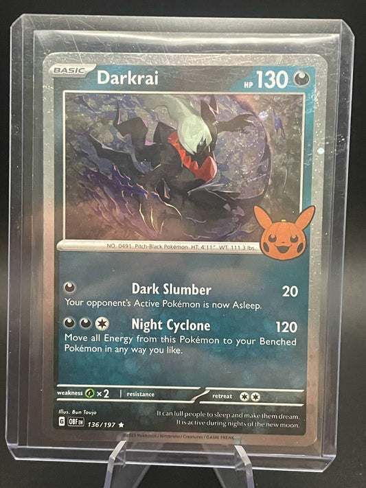 POKEMON Card - Darkrai 136/197 - Holo Rare - Obsidian Flames