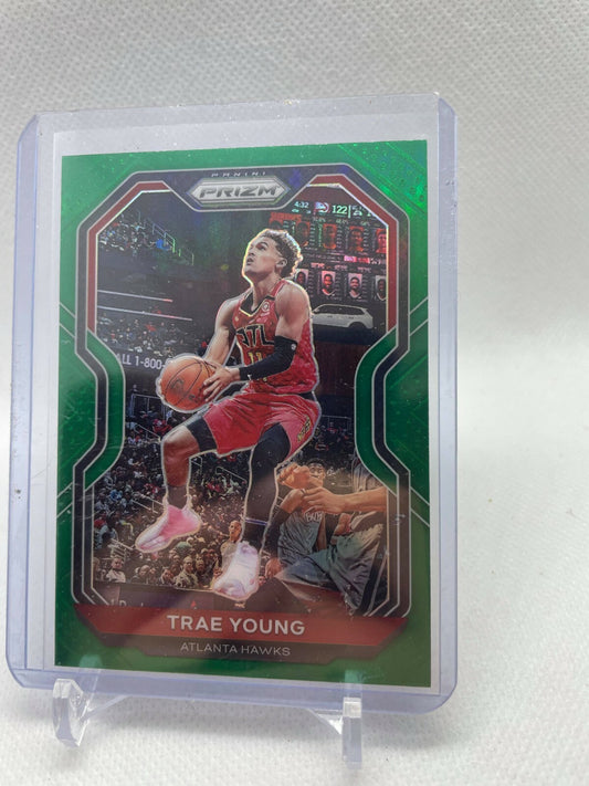 2020-21 Panini Prizm Basketball Green Trae Young #64