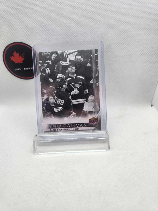 2023-24 Upper Deck Series 1 Hockey Kent Johnson UD Canvas Black & White SP # C20