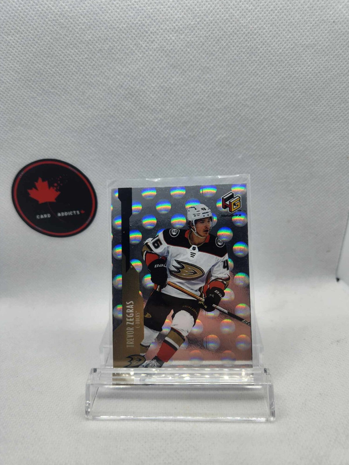 2021-22 UD EXTENDED SERIES TREVOR ZEGRAS HOLO GrFX ROOKIE RC SILVER CHROME