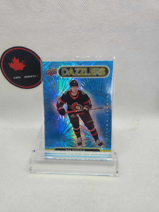 Tim Stutzle Blue Dazzlers RC 2021-22 Upper Deck Ottawa Senators # DZ-33