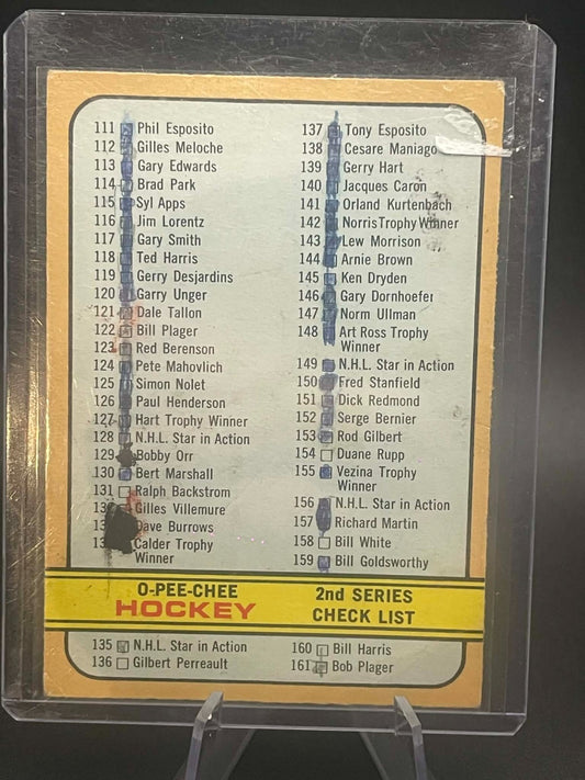 1972-73 O-Pee-Chee OPC #19 2nd Series Checklist (#111-209) EX ***MARKED*** REF I