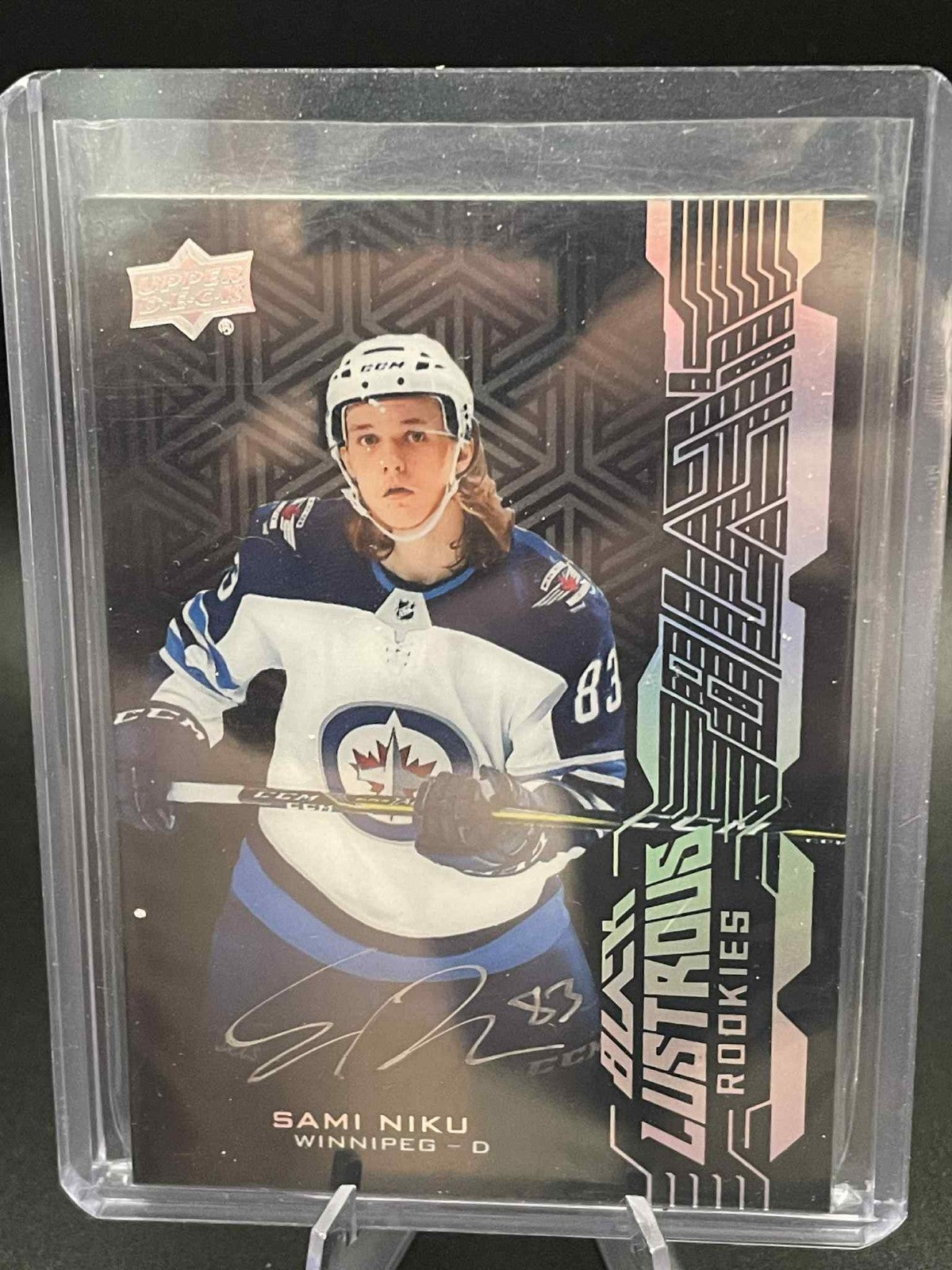 2018-19 UPPER DECK UD BLACK SAMI NIKU LR-SN LUSTROUS ROOKIE AUTO RC AUTOGRAPH