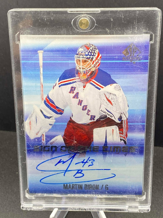 2015-16 SP Authentic Sign Of The Times AUTO Martin Biron New York Rangers