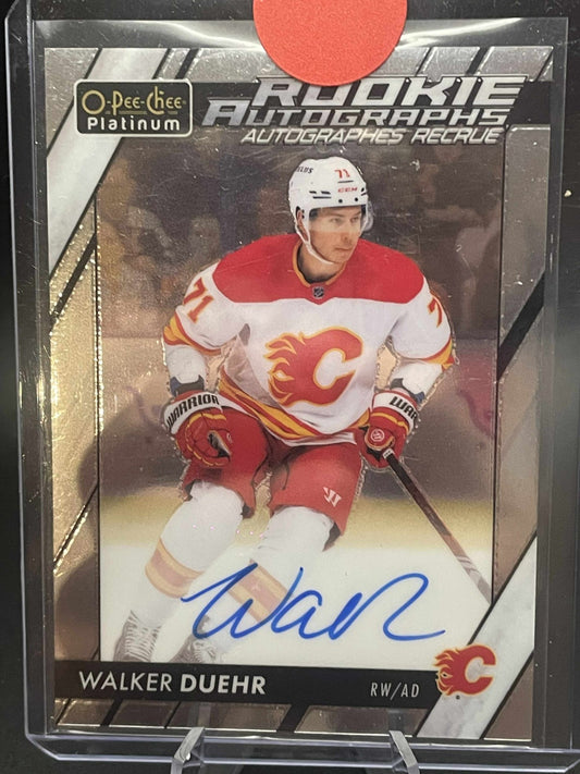 2023-24 O-Pee-Chee Platinum Walker Duehr Rookie Auto RC Calgary Flames