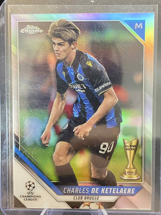 Charles De Ketelaere 2022 Topps Chrome Refractor Rookie Cup UEFA #14 Club Brugge