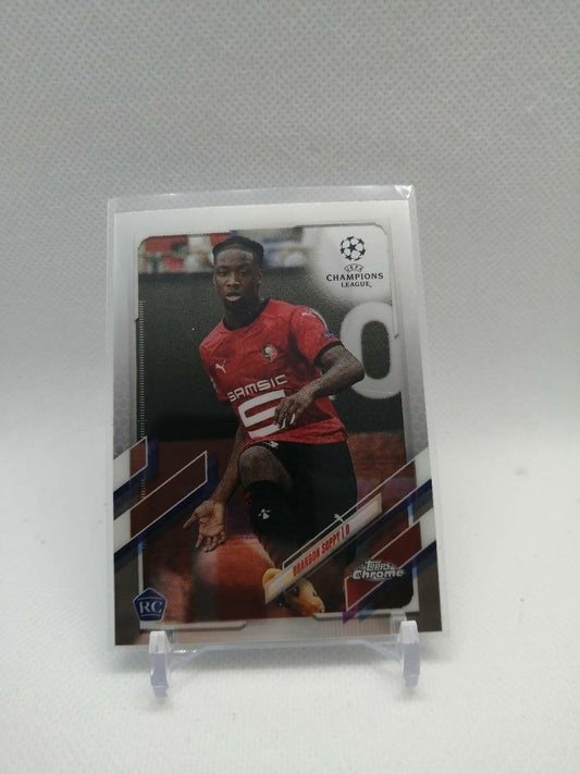 2020-21 Topps Chrome UEFA Champions League Brandon Soppy Rookie Card St Rennais