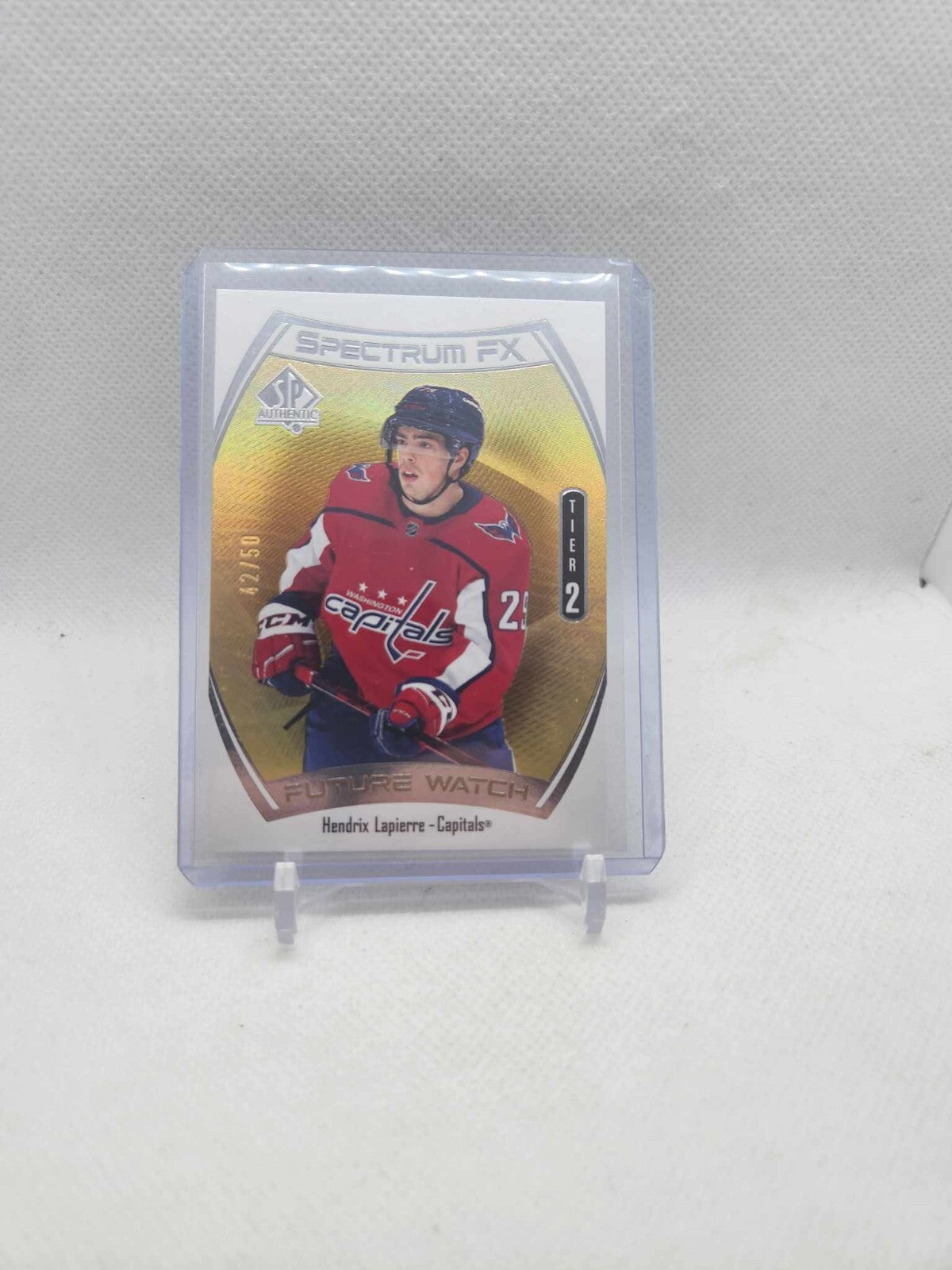 2021-22 SP Authentic Spectrum FX Future Watch Gold #S-76 HENDRIX LAPIERRE RC /50