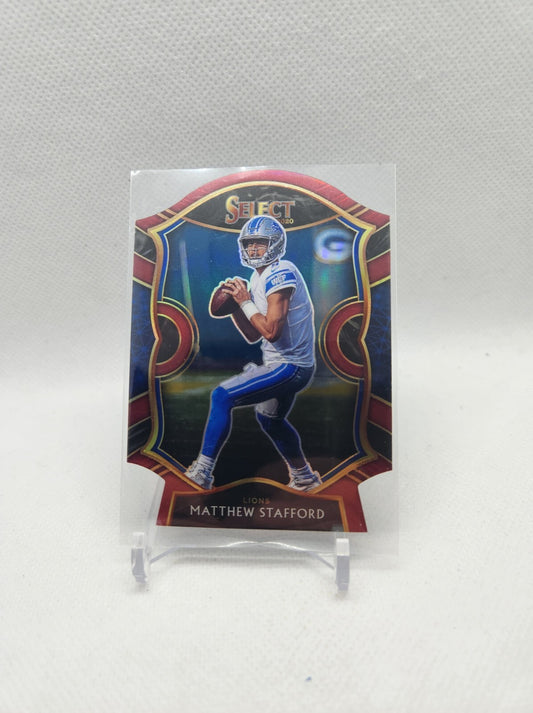 Matthew Stafford 2020 Panini Select Concourse Level Maroon Prizm Die-Cut #11