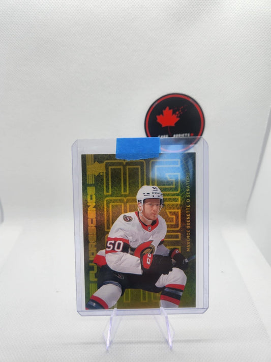 2023-24 Upper Deck hockey Maxence Guenette Fluorescence Yellow /150 F-37