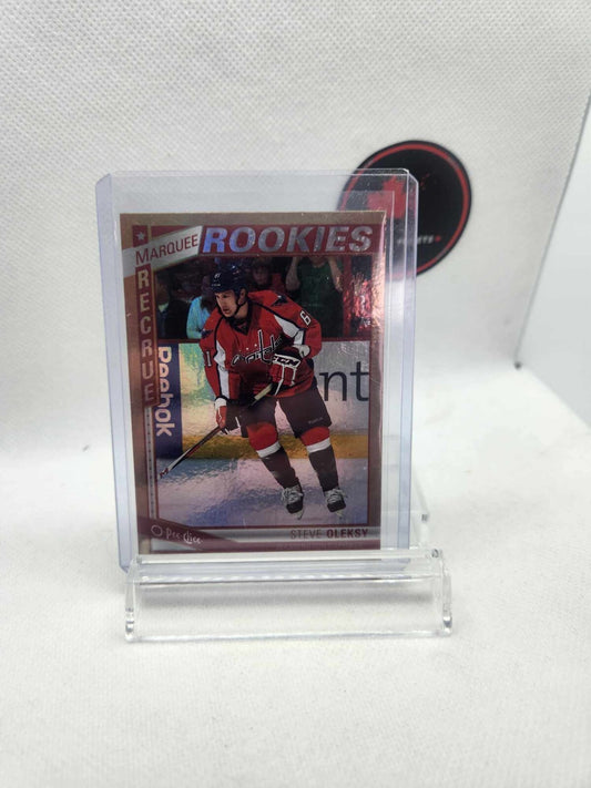 13/14 OPC Washington Capitals Steve Oleksy Marquee Rookies Rainbow RC card #535
