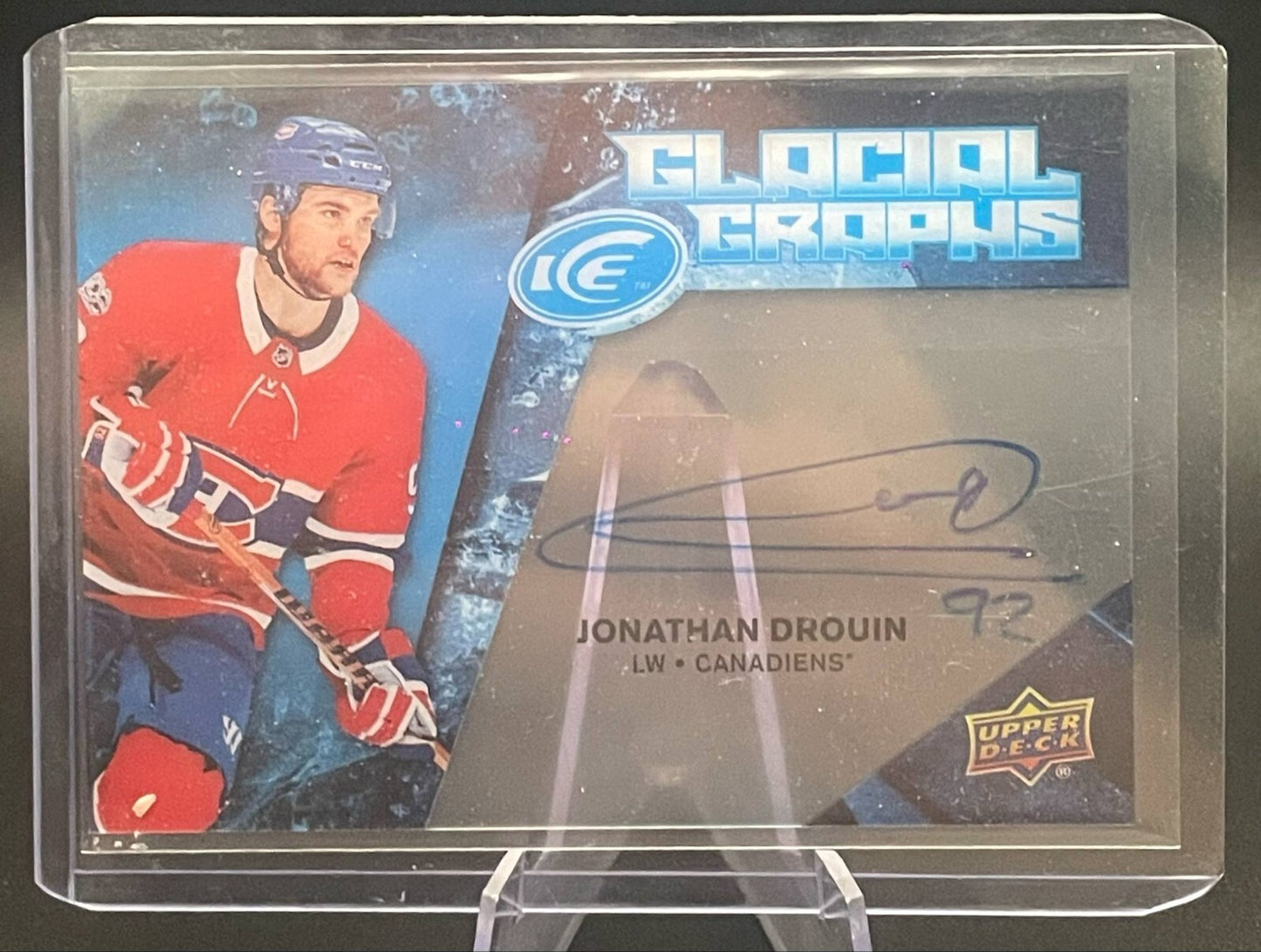 2017-18 Ice Glacial Graphs 2018-19 Upper Deck Update Jonathan Drouin #GG-JD Auto