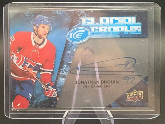 2017-18 Ice Glacial Graphs 2018-19 Upper Deck Update Jonathan Drouin #GG-JD Auto