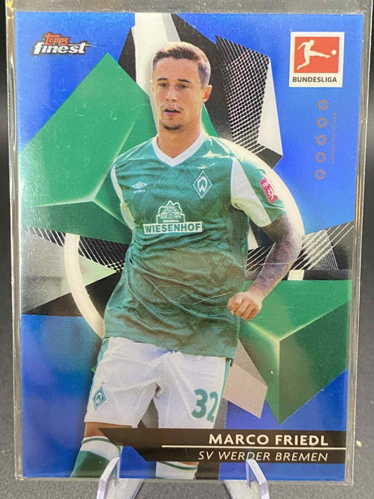 2020-21 Finest Bundesliga Blue Wave Refractors #23 Marco Friedl /150