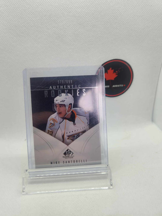 2009 SP Game Used Edition Authentic Rookies /699 Mike Santorelli #127 Rookie RC