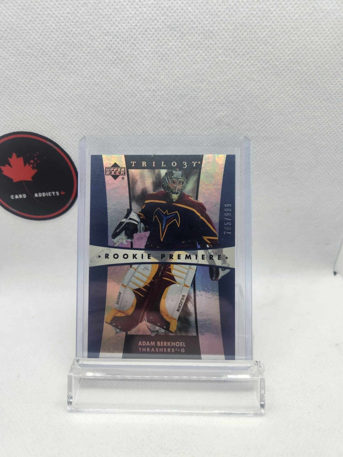 2005-06 Trilogy Premiere Adam Berkhoel Rookie /999 #224 Atlanta Thrashers