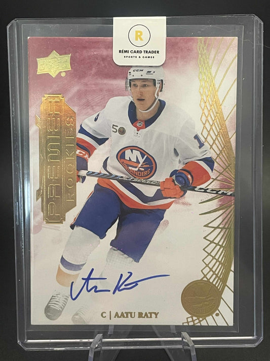 2022/23 UPPER DECK PREMIER AATU RATY PREMIER ROOKIES AUTO RC #136