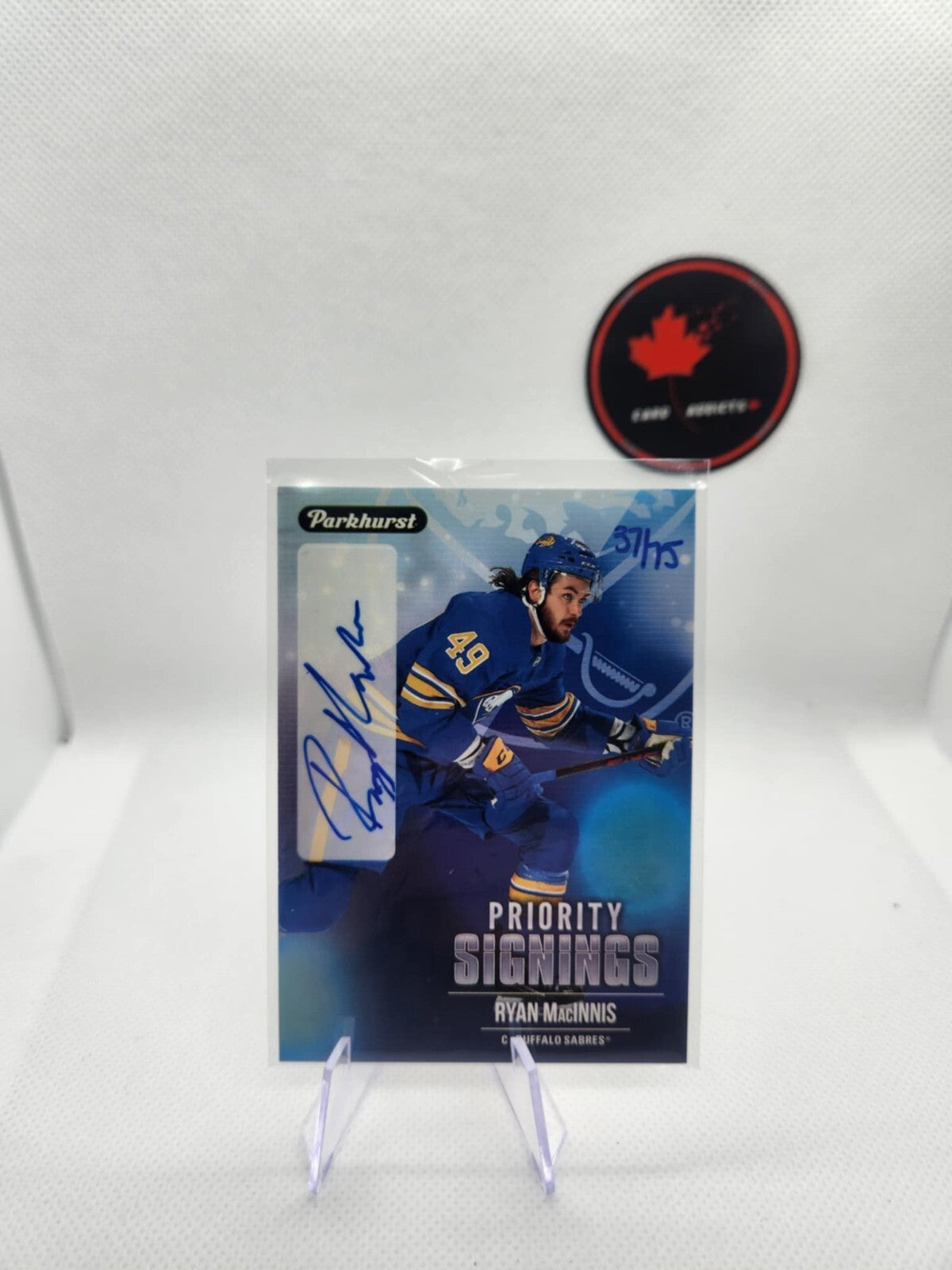 2021-22 Fall Promotion Parkhurst Priority Signings /75 Ryan MacInnis #PSRM Auto