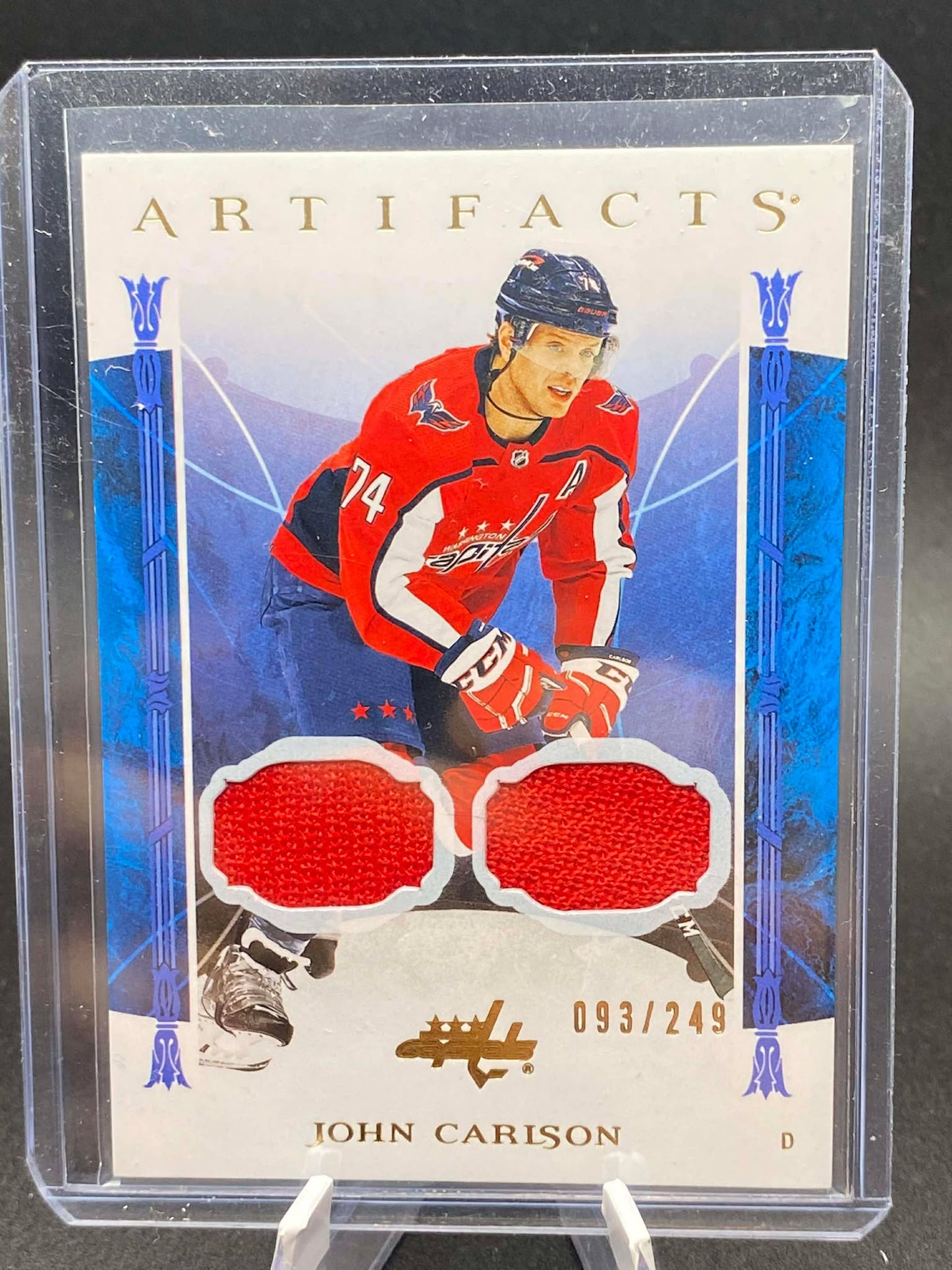 2022-23 Upper Deck Artifacts Game Used Dual Jersey John Carlson /249