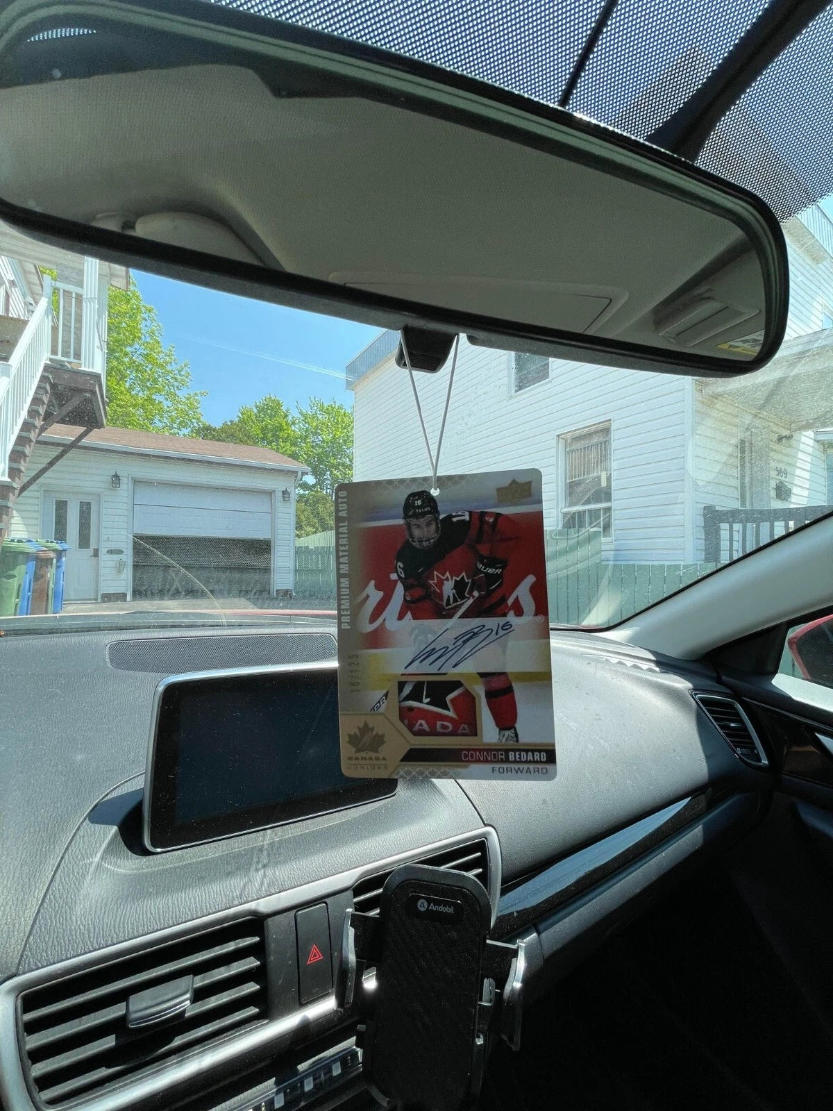 Connor Bedard Auto Patch Car Air Freshener #1 Pick Team Canada
